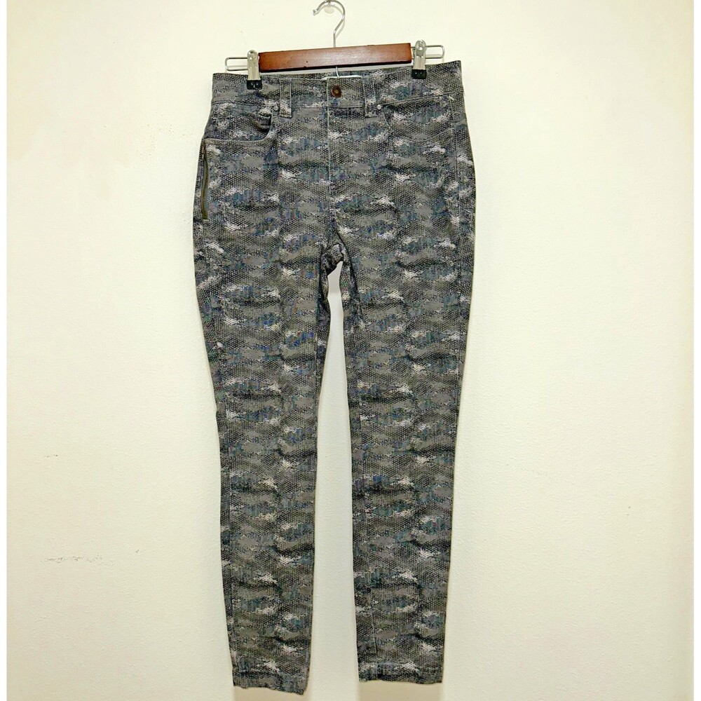 Aventura Pants Womens 4 Organic Cotton Camo Snake‎ Print Skinny Ankle